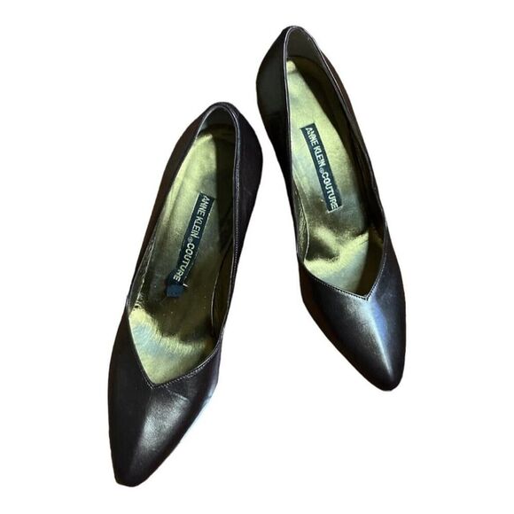 Anne Klein Couture Designer Heels Vintage Metallic Brown Pumps Made Italy 6.5M - Picture 2 of 12
